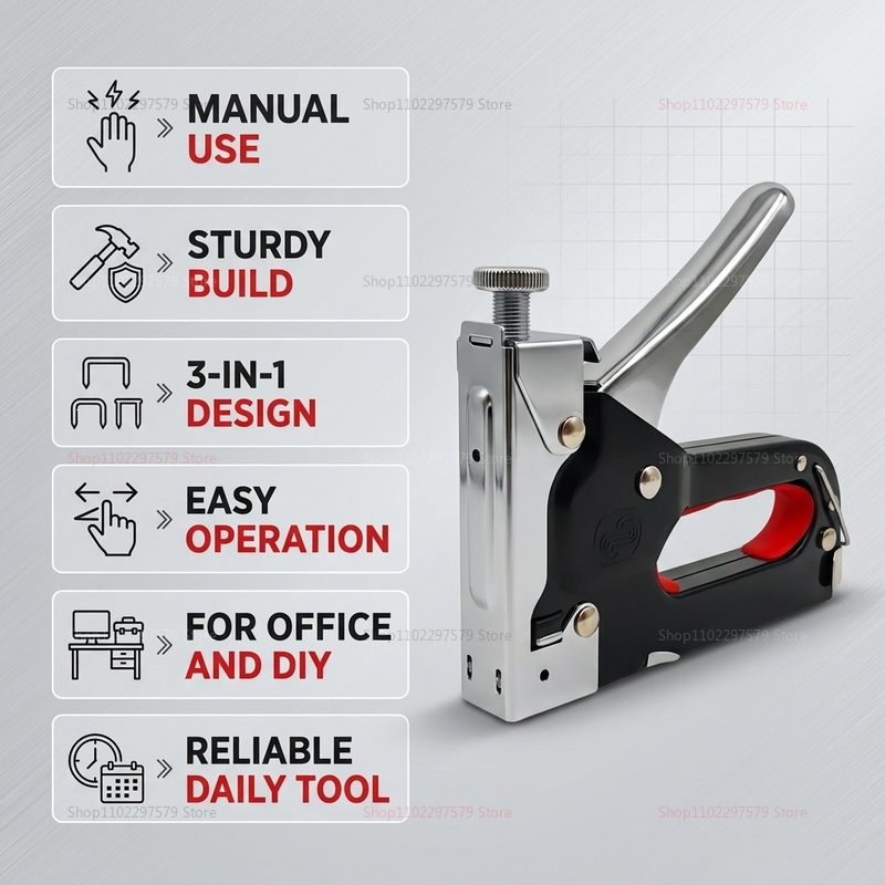 Electric Stapler Heavy - Kit Stapler Nail Gun 3 in