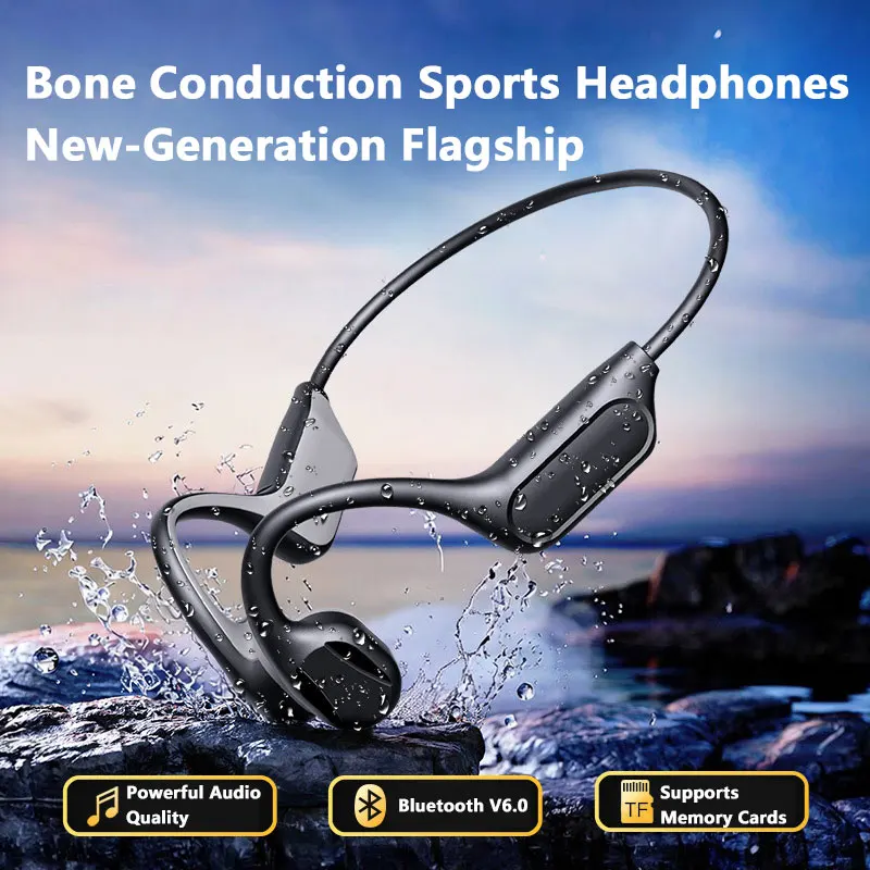 Office Tech Essentials - Earphone Bluetooth Konduksi Tulang Olahraga IPX8