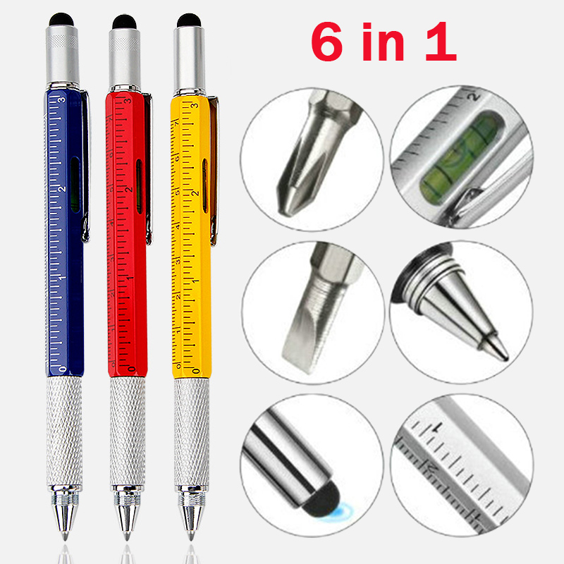 Office Technician - 6 in 1 pena bolpoin multifungsi