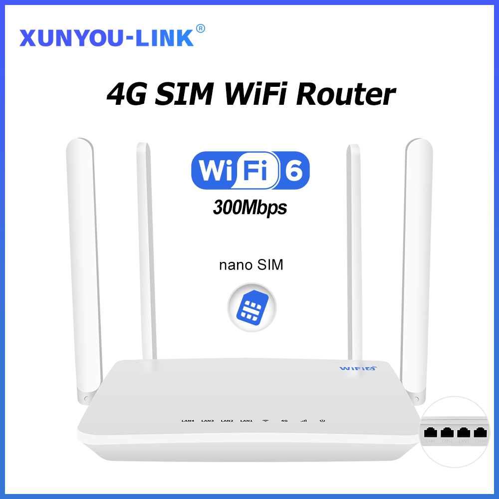 4G Lte Router Sim - XUNYOU-LINK Router WiFi SIM 4G 300Mbps