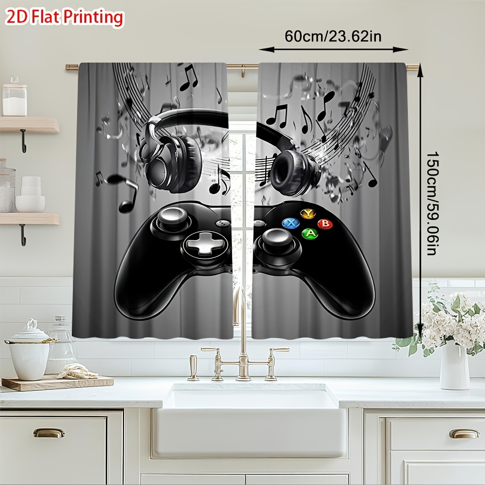 Office Print Tech - 2 Buah Tirai Pengontrol Game Headphone