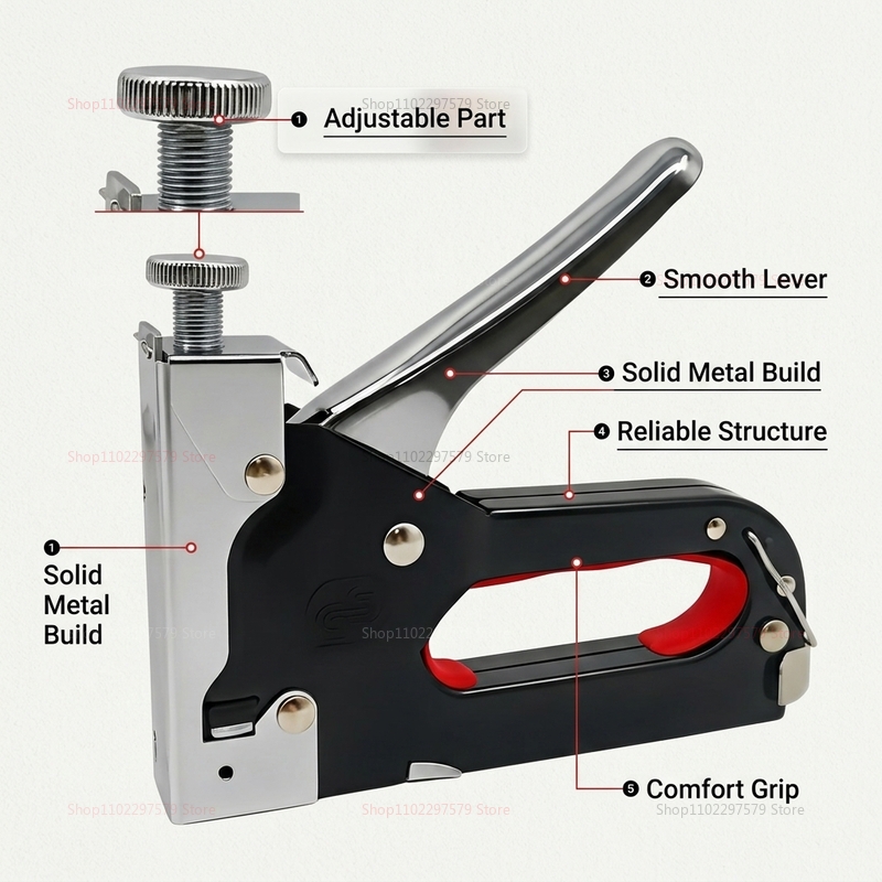 Kit Stapler Nail Gun 3 in 1 He - Electric Stapler Heavy ulasan dan harga