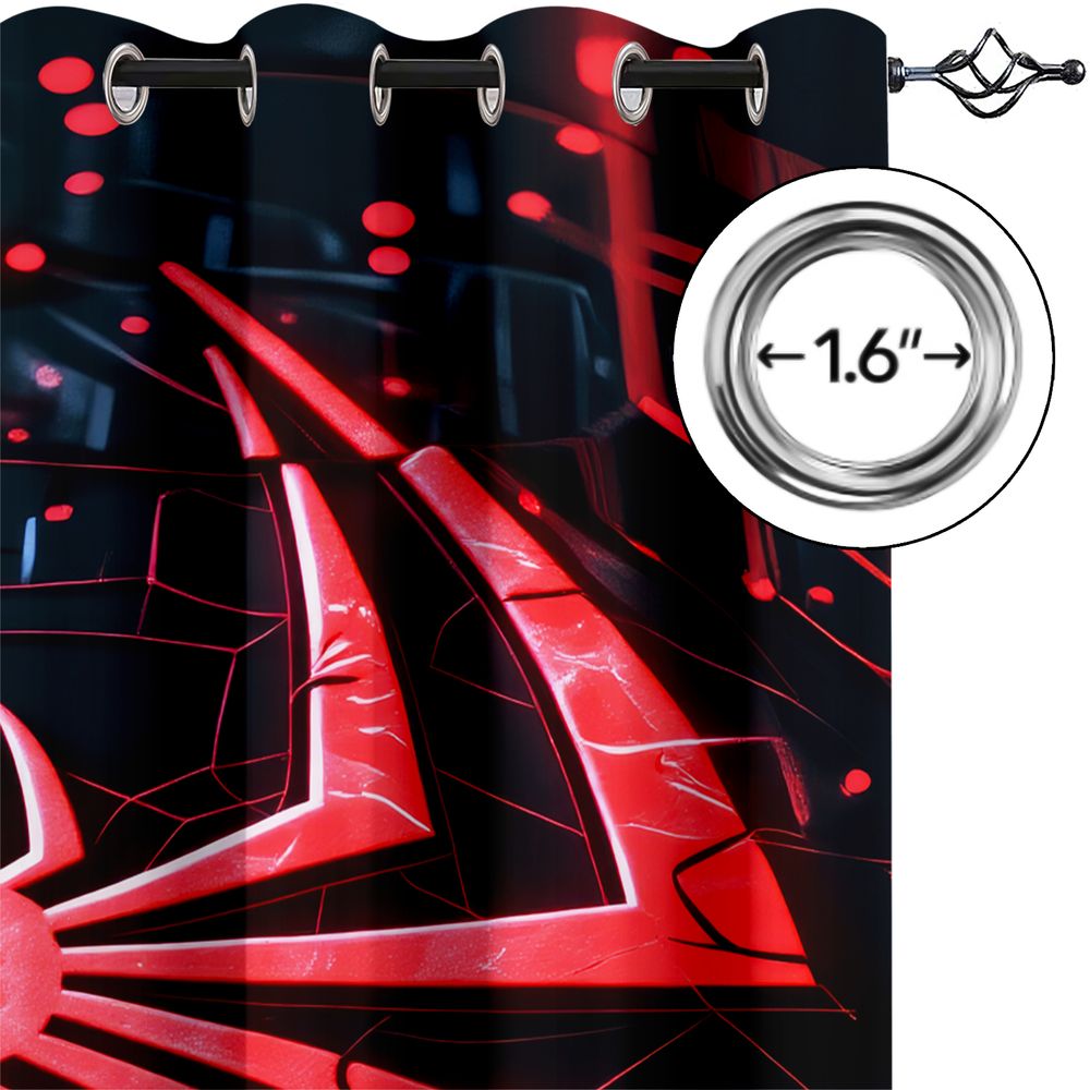 Tirai Motif Laba-laba Tirai Pe - Office Print Tech ulasan dan harga