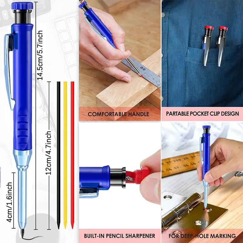 Pensil tukang kayu padat, alat - Office Technician ulasan dan harga