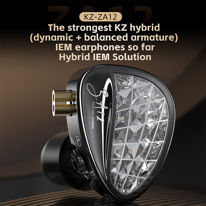 KZ ZA12 earphone Hybrid, Heads - Office Tech Essentials ulasan dan harga